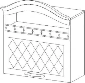 Шкаф над вытяжкой с нишей Тиффани 19.13