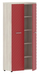 Шкаф с глухими дверьми и топом Torr LUX TLHC 85.1 Сосна Эдмонд Красный