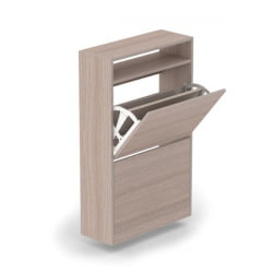 Тумба для обуви 2-х уровневая Ясень шимо светлый