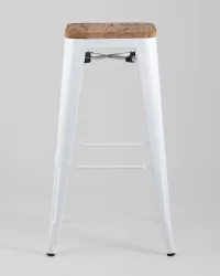 Стул барный TOLIX WOOD Белый глянцевый