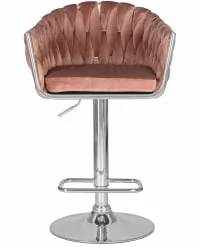 Стул барный DOBRIN MARCEL Пудрово-розовый велюр MJ9-32