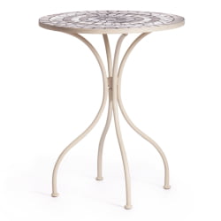 Круглый стол Secret de Maison ROMEO (mod. PL08-7451RV) металл, 60*72см, белый/плитка калейдоскоп