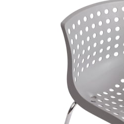 Стул SKALBERG (mod. C-084-A) металл/пластик, 46 х 56 х 79 см, Grey (серый) / Chrome (хром)