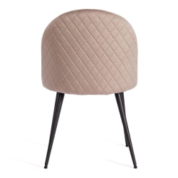 Стул MONRO (mod. 5144) металл/вельвет, 51x56x84 см, серо-бежевый (HLR-9)/черный