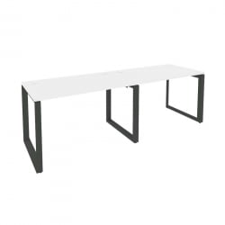 Рабочая станция на О-образном м/к ОНИКС О.МО-РС-2.2.7 Белый Бриллиант/Антрацит / ONIX O.MO-RS-2.2.7