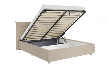 Кровать 1.6 Альба с подъем. механизмом ZP.KM1.6-15 капучино (велюр)