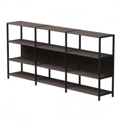 Набор стеллажных систем Everprof EVO №3 Дуб Пасадена Черный