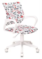 Кресло детское Бюрократ KD-W4/REDLIPS
