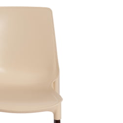 Стул GENIUS (mod 75) металл/пластик, 46x56x84cм, бежевый/коричневые ножки