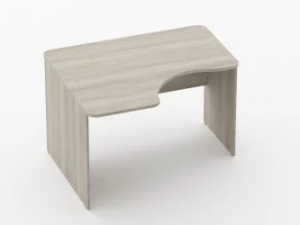 Стол угловой Glassy 1.14.12Л Дуб сантана светлый