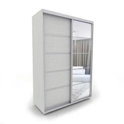 Шкаф-купе в коридор Акцент-Квадро КВ 1200х600 Выбеленное дерево