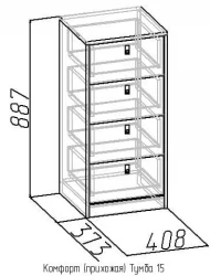 Тумба 15 Комфорт Венге (прихожая)