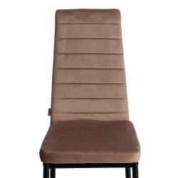 Стул со спинкой Еасй (мод. ДЖСC02-1) металл, флок, 41 х 52 х 96 см, Беиге (бежевый) ХЛР8 / черный / Easy (mod. JSC02-1) Beige HLR8