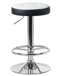 Табурет барный DOBRIN BRUNO (бело-черный) 2 шт