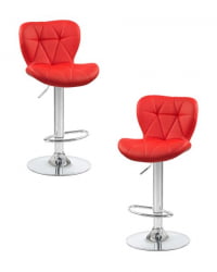 Стул барный ДОБРИН БАРНИ (красный) 2 шт / DOBRIN BARNY