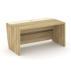 Стол руководителя прямой без тумбы Corner COR.SR-16 Гикори Песочный Ваниль
