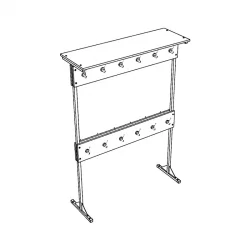 Вешалка напольная двухсторонняя АЛц.ВДМ-24