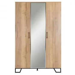 Шкаф трехстворчатый с зеркалом Loft с зеркалом Дуб Натур