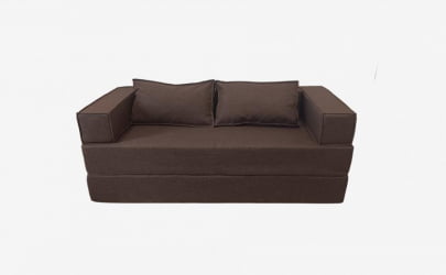 Диван прямой бескаркасный Хит (Berhouse) Цвет фасада: Кофе; Тип: Прямой; Материал фасада: Рогожка