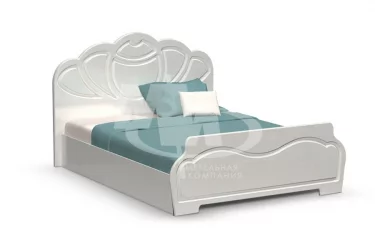 Кровать 1,4 м Гармония 02 Белый глянец