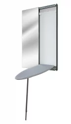 Узкий шкаф в прихожую Iron Slim (левый, купе) Венге