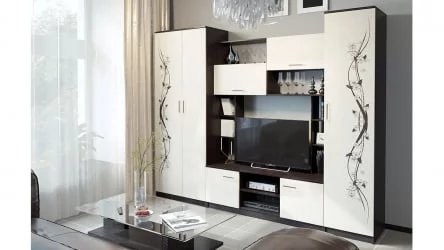 Набор мебели для общей комнаты Венера Венге Цаво Дуб Белфорт с рисунком