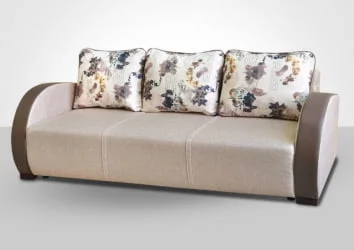 Серый диван Европа-1 вензель серый арена черная