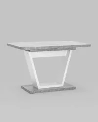 Стол раскладной Веcтор 120-160 Бетон-белый / Vector