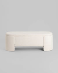 Банкетка Такс с местом для хранения букле белый / Taks