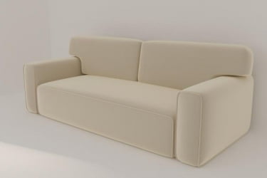 Серый диван Сандвик (Berhouse) Цвет фасада: Левис 09 велюр; Тип: Прямой; Материал фасада: Металл/Велюр