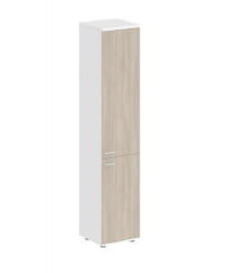 Шкаф высокий правый Сигма СГ.812.ВХ.ОД.ОД.Р Белый Дуб темный / Sigma SG.812.WH.OD.OD.R