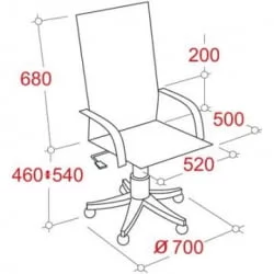 Кресло руководителя EChair CS-620Е-6 221931 Черное