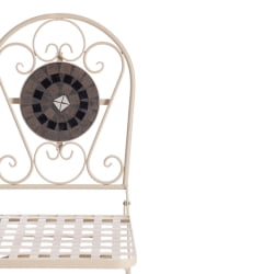 Стул Secret de Maison VICENZA (mod. PL08-7451RV) металл, 36*35*91 см, белый/плитка калейдоскоп