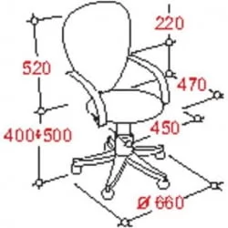 Кресло EChair-203 PTW net 289487 Черно-синее