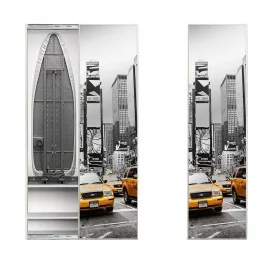 Шкаф-купе коричневый Iron Box Print (правый, купе) Венге