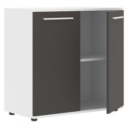 Шкаф с глухими малыми дверьми ЕДИС ЕЛCС 85.1 Мокко Белый Белый / EDIS ELCS