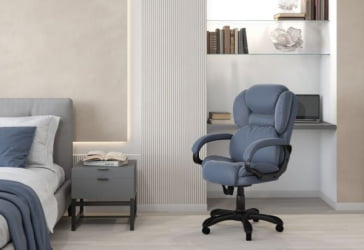 Кресло руководителя CHAIRMAN 434 HOME велюр Голубой