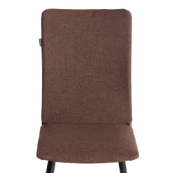 Стул обеденный La Rousse (2 шт. в упаковке) NEW, ткань рогожка, коричневый/черный, 3М7-147, 45х55х93 см