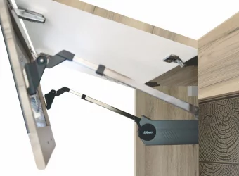 Шкаф-витрина (с откидной системой Blum) Бруклин 101.08.1 Дуб Кронберг/Лагода/Антрацит