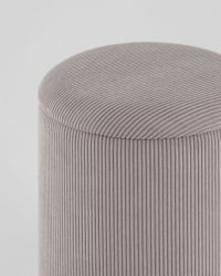 Пуф Эмили с ящиком серебро вельвет серый