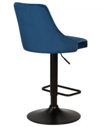 Стул барный ДОБРИН ДЖОСЕПХ БЛАCК (синий велюр (МДЖ9-117)) 2 шт / DOBRIN JOSEPH BLACK (MJ9-117))