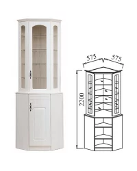 Шкаф-витрина угловая В-2 Венеция