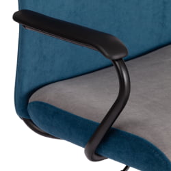 Компьютерное кресло FLY флок , серый/синий, 29/32