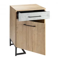 Тумба для обуви с ящиком Loft (ТОЯ) Дуб натур/Бетон