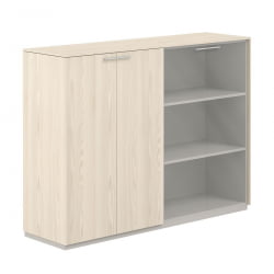 Шкаф средний двойной Атлас НЗ-0305+НЗ-0325.ЙН.ЙН.ГЛ Ясень Наварра / Atlas NZ-0305+NZ-0325.YN.YN.GL