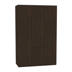 Шкаф распашный R-198х135х60-3-PO(Венге)