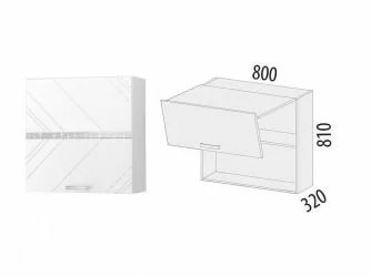 Шкаф кухонный (с системой плавного закрывания) Бьянка 102.99