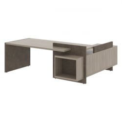 Стол руководителя правый WOOD&STONE СФ-531202 Дрифтвуд Бетон Чикаго темный