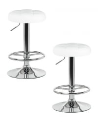 Табурет барный ДОБРИН БРУНО (белый) 2 шт / DOBRIN BRUNO