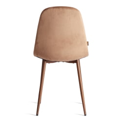 Мягкий стул БРЕЕЗЕ (мод. ДЖСC-58) Велюр/металл , 44 х 53 х 86 см, Дэрк бровн (темно-коричневый) ХЛР11/ орех / BREEZE (mod. JSC-58) Dark brown HLR11/